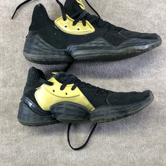 Adidas Harden Vol. 4 Gold Metallic 2019 Size 10.5 main image 4